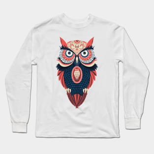 Owl Mandalla Graphic Tee Long Sleeve T-Shirt